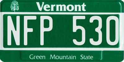 VT license plate NFP530