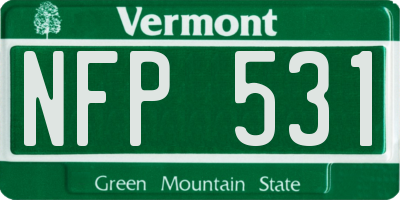 VT license plate NFP531