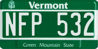 VT license plate NFP532