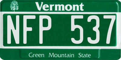 VT license plate NFP537