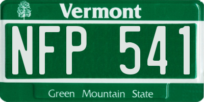 VT license plate NFP541