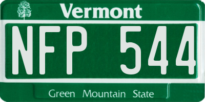 VT license plate NFP544