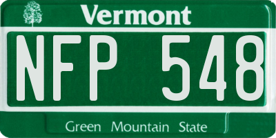 VT license plate NFP548