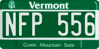 VT license plate NFP556