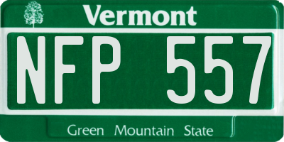 VT license plate NFP557