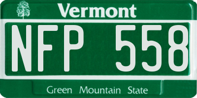 VT license plate NFP558