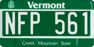 VT license plate NFP561