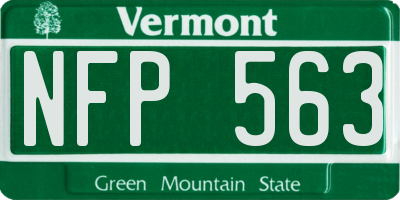VT license plate NFP563