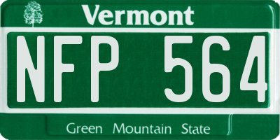 VT license plate NFP564