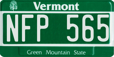 VT license plate NFP565
