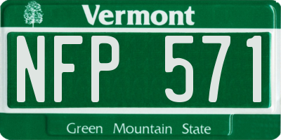 VT license plate NFP571