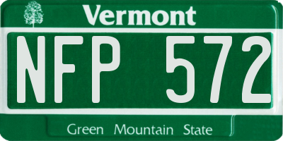 VT license plate NFP572