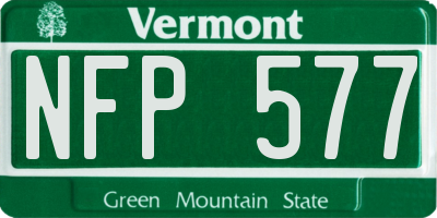 VT license plate NFP577