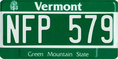 VT license plate NFP579