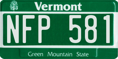 VT license plate NFP581