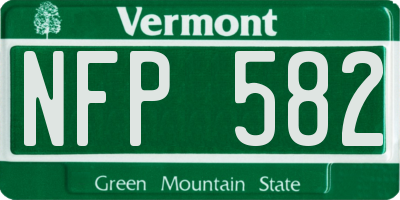 VT license plate NFP582