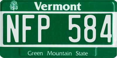 VT license plate NFP584