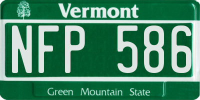 VT license plate NFP586