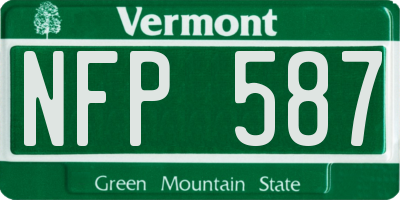 VT license plate NFP587