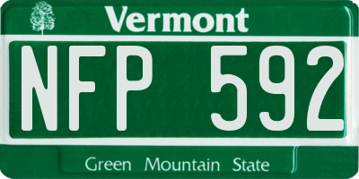 VT license plate NFP592
