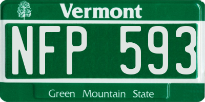 VT license plate NFP593