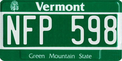 VT license plate NFP598