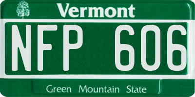 VT license plate NFP606