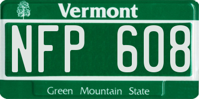 VT license plate NFP608