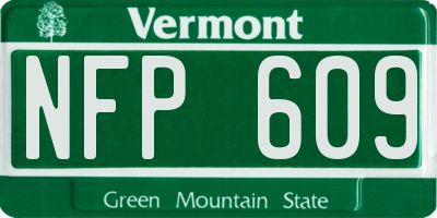 VT license plate NFP609