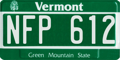 VT license plate NFP612
