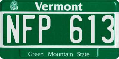 VT license plate NFP613