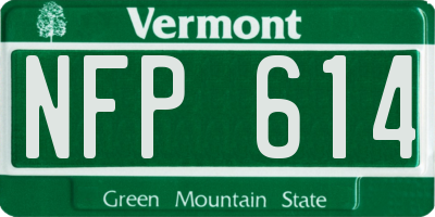 VT license plate NFP614