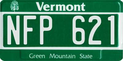 VT license plate NFP621