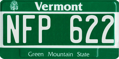 VT license plate NFP622