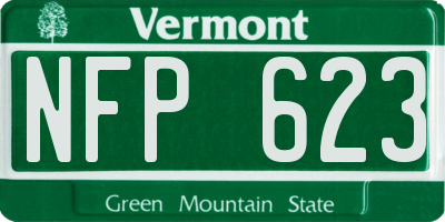 VT license plate NFP623