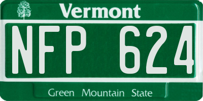VT license plate NFP624