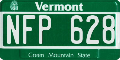 VT license plate NFP628