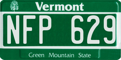 VT license plate NFP629
