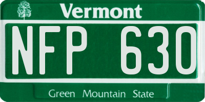 VT license plate NFP630