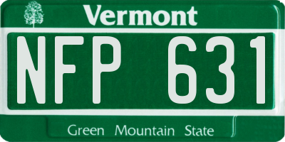 VT license plate NFP631