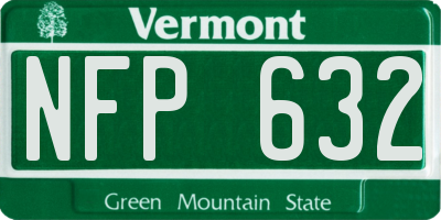 VT license plate NFP632