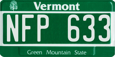 VT license plate NFP633