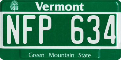 VT license plate NFP634