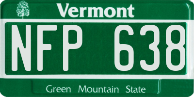 VT license plate NFP638