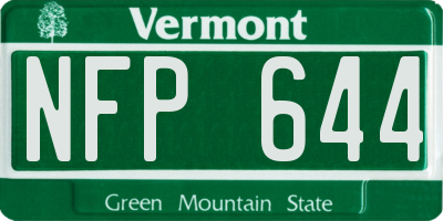 VT license plate NFP644
