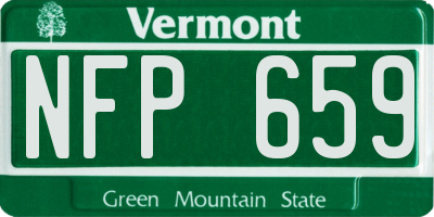 VT license plate NFP659