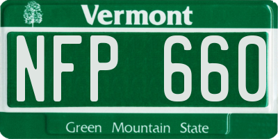 VT license plate NFP660