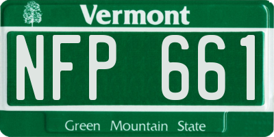 VT license plate NFP661