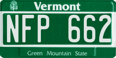 VT license plate NFP662