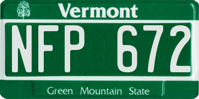 VT license plate NFP672